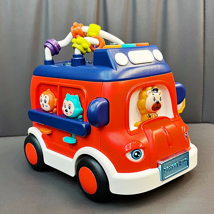 宝宝益智早教玩具电动万向轮巴士多功能灯光音乐校巴车婴儿童礼物