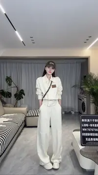 （美伢专属）慵懒风穿搭套装翻领收腰短款外套秋季休闲裤两件套