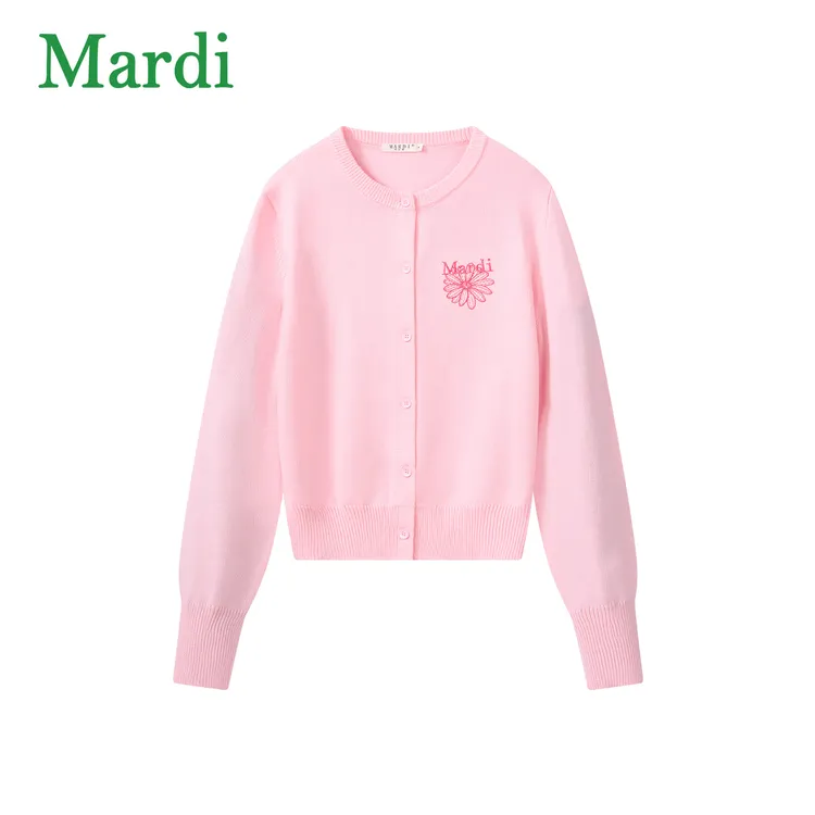 Mardi【多巴胺】秋季新款女士羊毛2025爆款雏菊针织开衫MZZ2532407