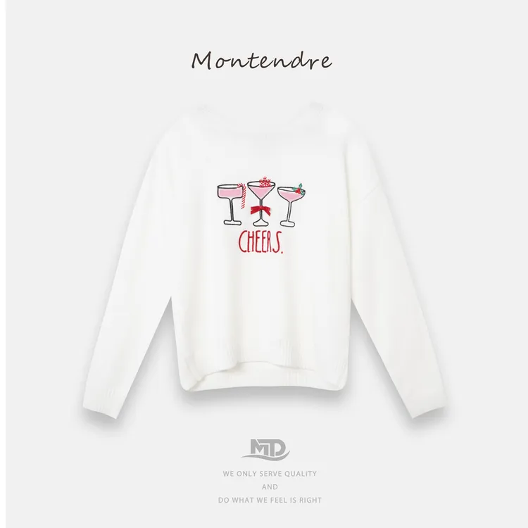 【Montendre】秋冬新款 R 时尚休闲风印花个性设计卫衣宽松百搭上衣