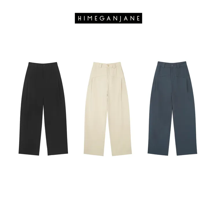HIMEGANJANE 超绝休闲西裤 不挑腿型 极简垂感通勤西装裤22026