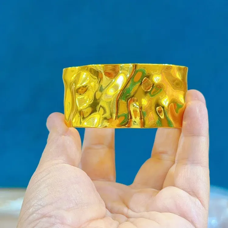 铜合金手镯 铜合金精美精致民族风时尚个性黄色气质手镯ins011066