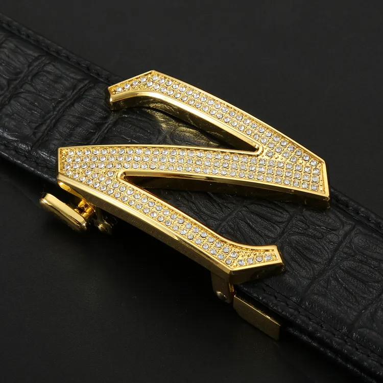 新款学生户外自动扣双面头层牛皮腰带潮流休闲百搭男士皮带中青年