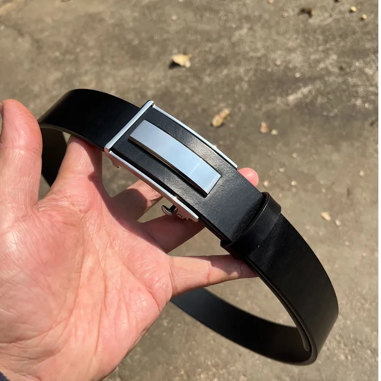 皮带男士腰带（钨钢盖无牙自动扣）手工真牛皮皮带百搭休闲经典商务