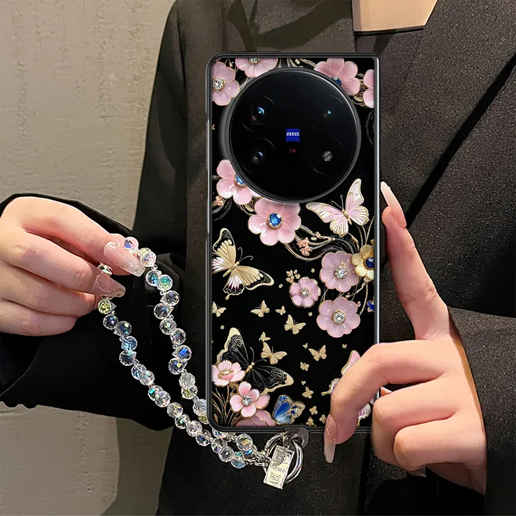 刺绣蝴蝶适用vivoxfold5手机壳新款网红折叠屏轻奢女款xfold3