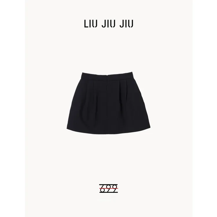 LIUJIUJIU 韩系高级感A字裙秋季新款西装花苞显瘦半身裙BQ4790L