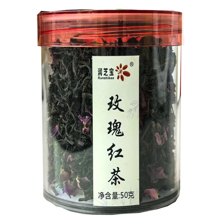 平利润芝宝茶业玫瑰红茶当季新花大朵花茶女神花草茶50g罐装