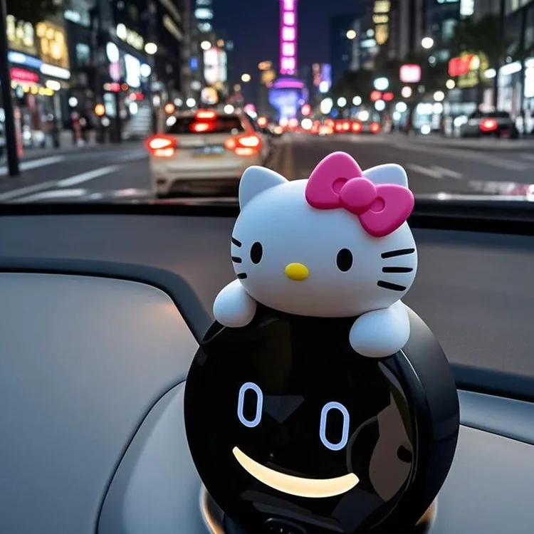 蔚来nomi帽子hellokitty猫可爱糯米车内摆件仪表台中控机器人装饰