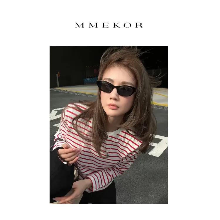 MMEKOR“巴黎条纹”T恤 2025新款秋款活力常青藤百搭上衣 30122