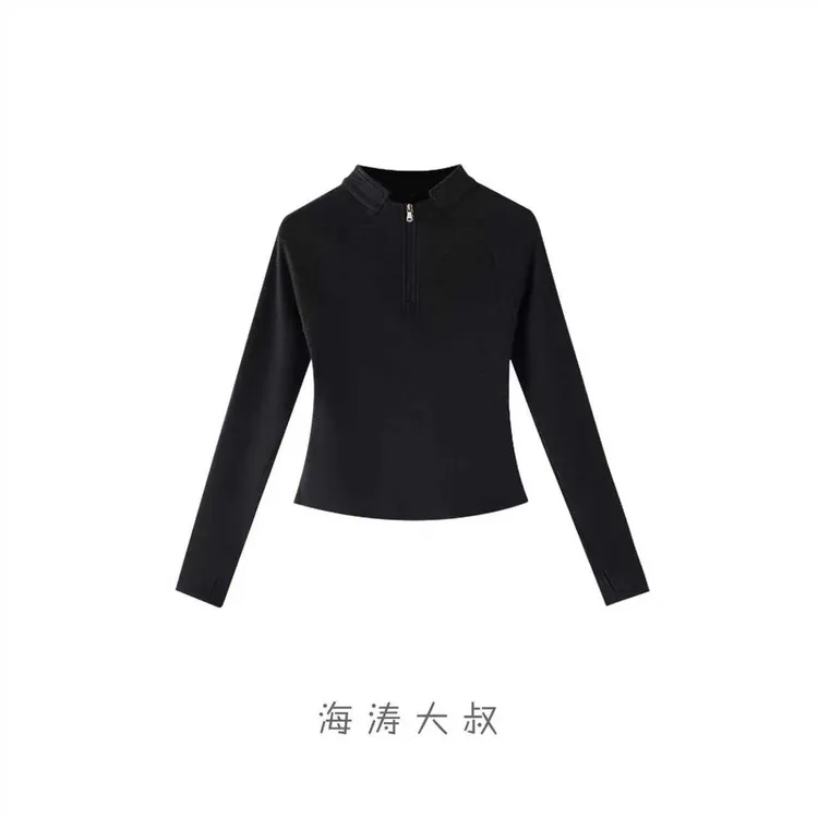 【海涛大叔】天丝发热倍暖绒半拉链绒衫