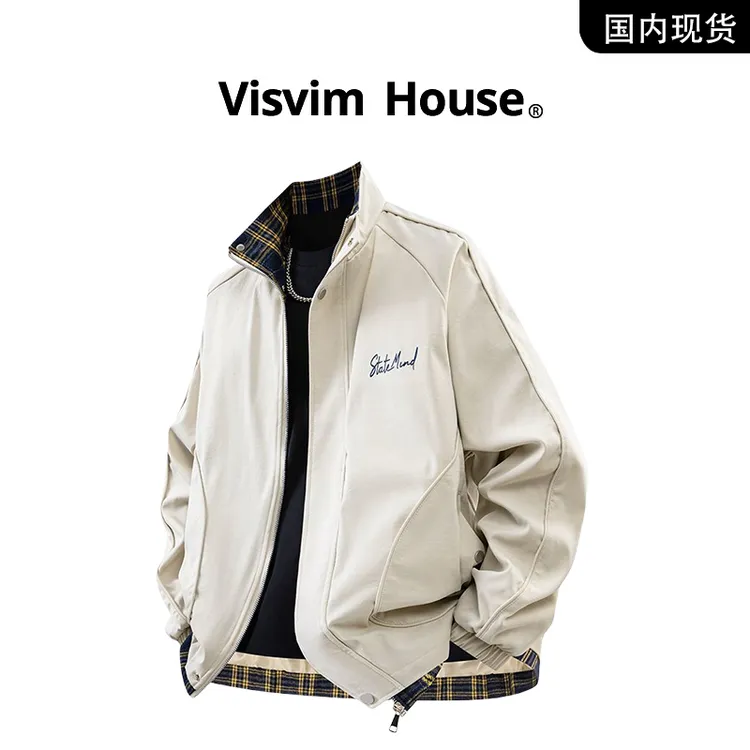 【品牌现货撤柜】VISVIM HOUSE春秋新款百搭宽松男士假两件夹克外套