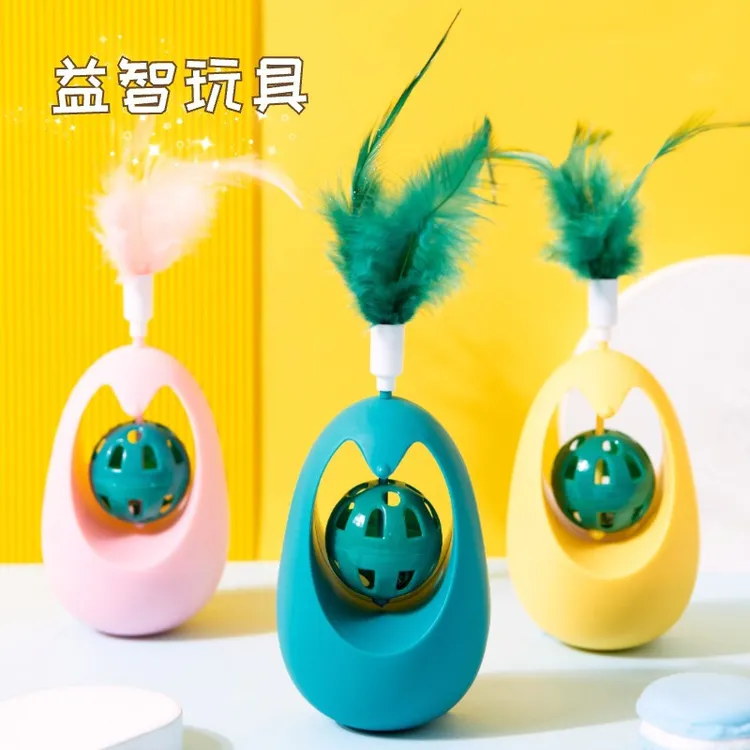 猫玩具逗猫棒铃铛发声自嗨猫咪解闷神器幼猫不倒翁薄荷球宠物用品