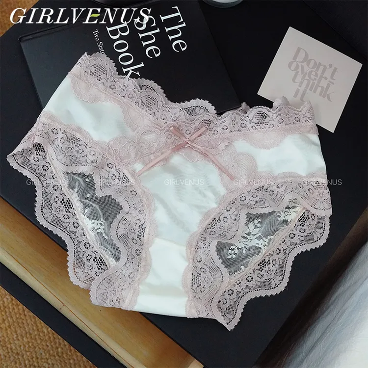GIRLVENUS蕾丝边性感内裤三角裤蕾丝纯欲内裤无痕女生小仙女