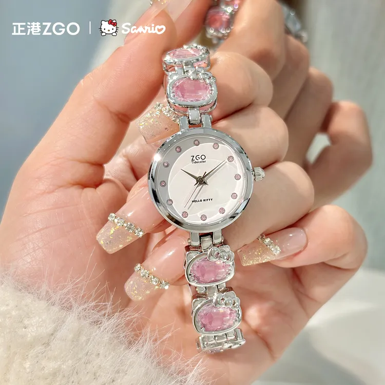 hellokitty正版水钻手表女2025新款三丽鸥情人节生日礼物女流光风
