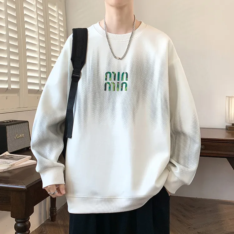 卫衣男款春秋百搭圆领套头打底衫学生印花休闲港风青少年T恤上衣
