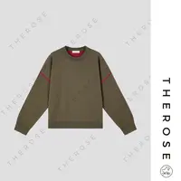 之柔【暮光森林】18针超细精纺羊毛撞色针织双面双色莱卡肌理上衣女