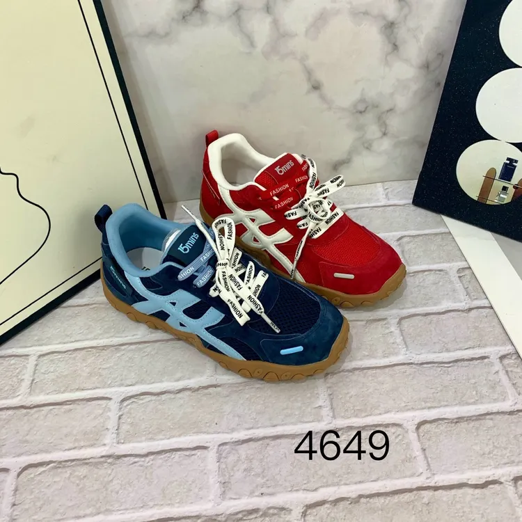 米哆家4649透气时尚韩版圆头休闲鞋运动鞋百搭