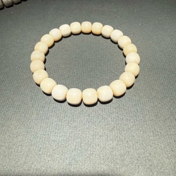 牦牛骨原指原色精工老型手串10×9尺寸