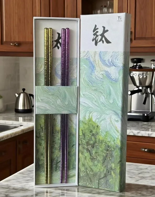 纯钛筷家用抗菌抑菌防霉筷子高档便携筷子