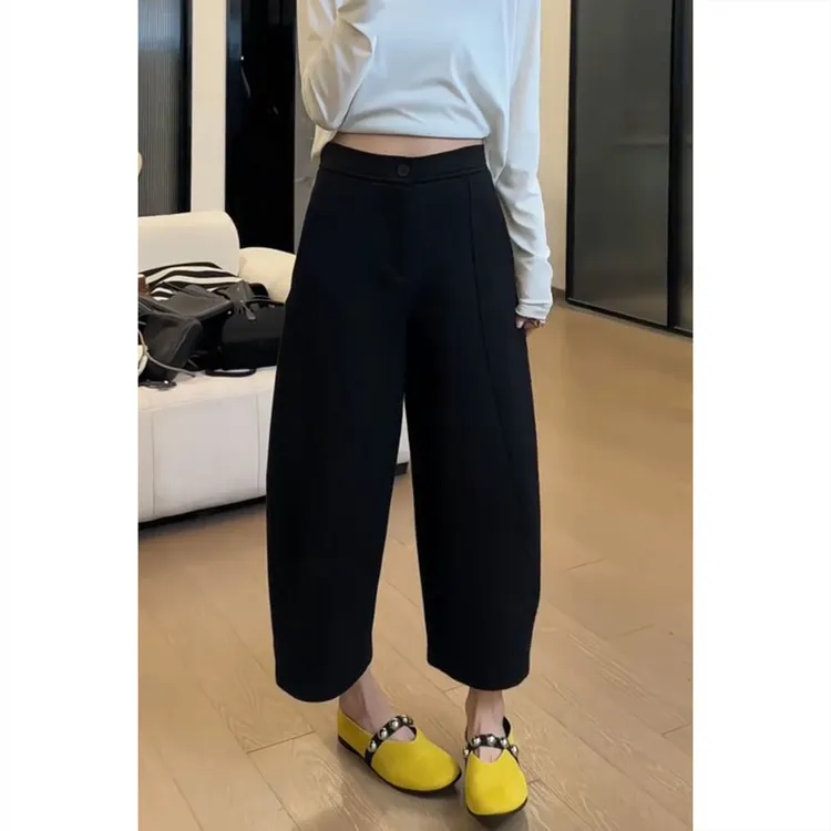 艾塔莉显瘦宽松时尚休闲裤女春夏新款胖mm遮肉直筒裤遮肉阔腿裤子