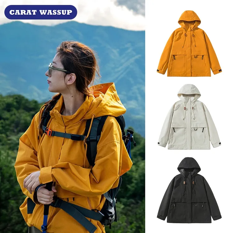 CARAT WASSUP三合一刘亦菲冲锋衣男冬季登山玫瑰同款加绒加厚外套