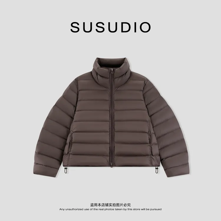 SUSUDIO  90白鸭绒 轻薄秋冬新款立领休闲宽松羽绒服 70274