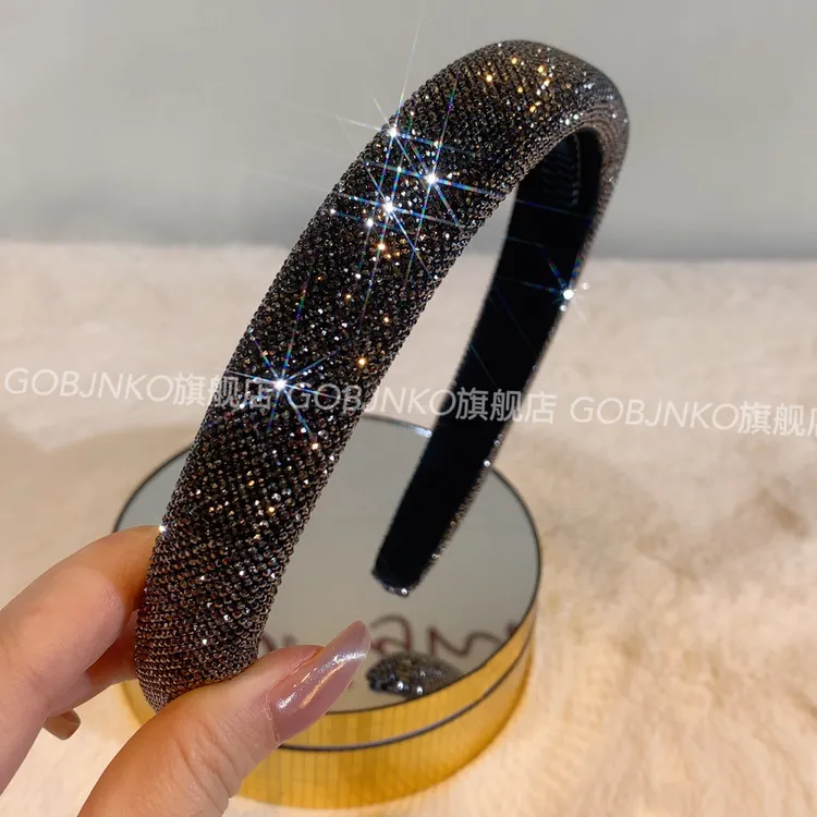 GOBJNKO简约风欧美风原创设计轻职风发箍镶钻满钻轻奢超闪头箍女