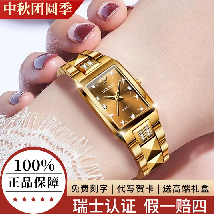 瑞士进口机芯女士手表女2025新款名表女款轻奢复古气质方形女腕表