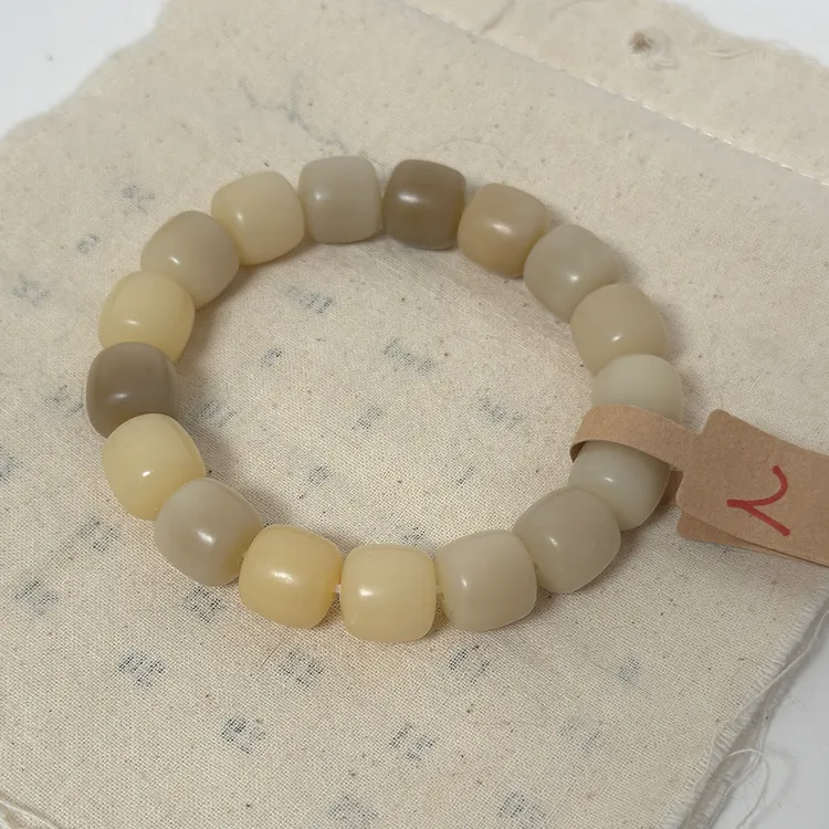 《本草淡茶》菩提根手串老料卡14x14正桶珠多宝干磨