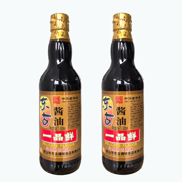 2瓶东古酱油一品鲜500ml特级酿造酱油家用厨房调味品炒菜蘸点必备