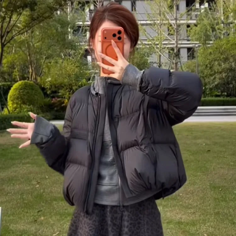 正版设计感超好看白鸭绒羽绒服女装2025冬季韩系流行时尚洋气上衣