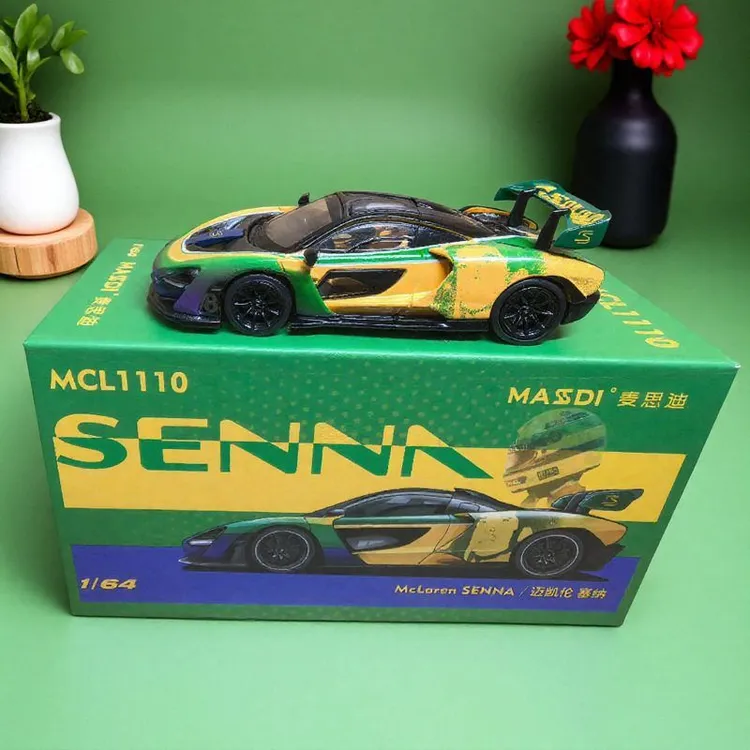 麦思迪1：64迈凯伦塞纳SENNA纪念版超跑撞色轿车汽车模型摆件手办