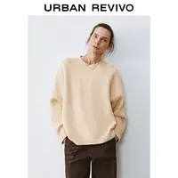 【HOT】UR2025冬季新款女流光风简约气质百搭针织衫UWH950096