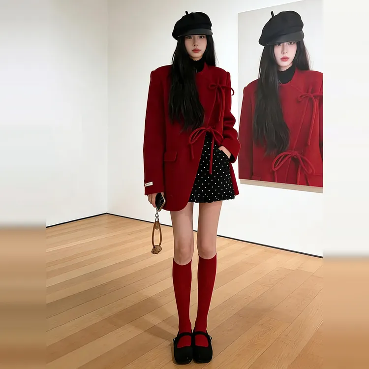 今年流行爆款新中式时尚套装女2026秋冬新款富家千金老钱风套装裙