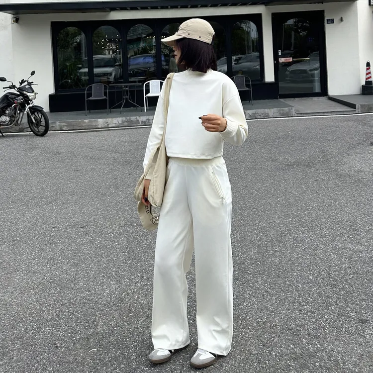 2025新款ALO高领套装女士运动休闲时尚百搭显瘦秋冬宽松卫衣长裤