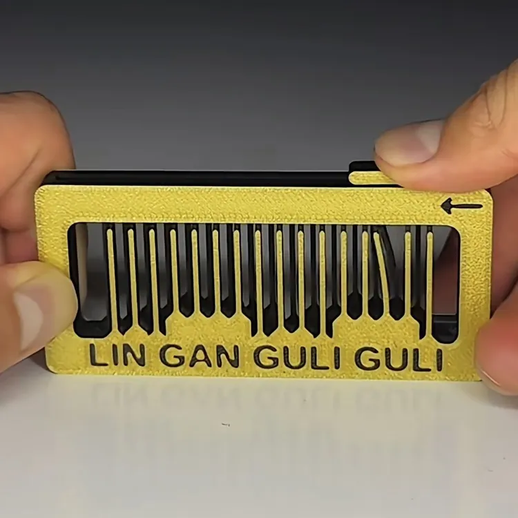 3D打印灵感菇咕哩弹拨玩具解压音效创意发声梳子乐器按压音乐梳子