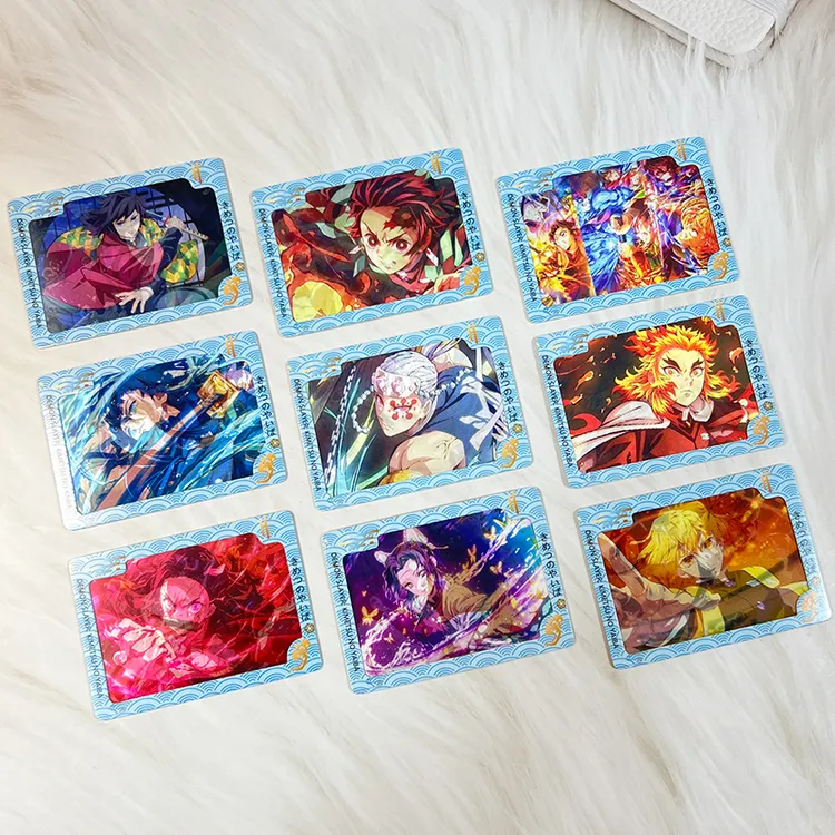 鬼灭之刃光栅卡富冈义勇我妻善逸祢豆子炭治郎周边新款收藏小卡片