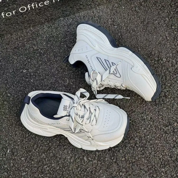 白鞋透气女鞋士鞋子潮流韩版老爹鞋运动鞋厚底白色百搭