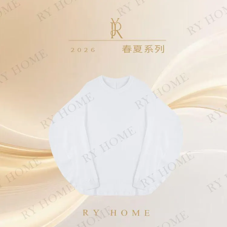 【容雨RYHOME】“柔汐”100%棉冰感薄款宽松显瘦大版T恤263T2393