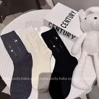 【侏罗纪】韩版繁星满天流星烫钻饰品高级感百搭轻奢春夏中筒袜