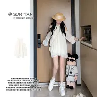 孙妍夏款【剧本甜心裙】时尚设计感无袖露肩挂脖宽松a字连衣裙新款