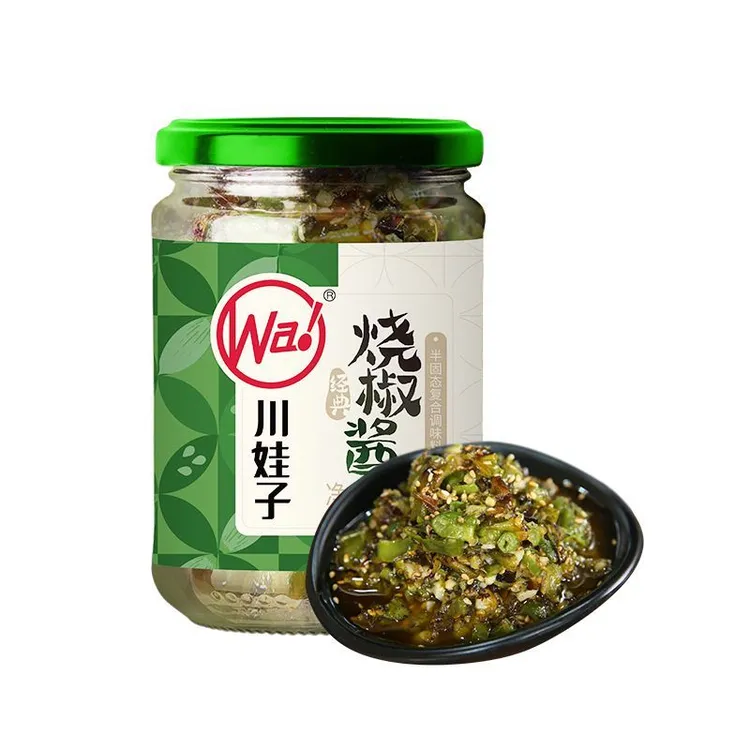 【超市同款】川娃子烧椒酱炭烧辣椒农家风味虎皮青剁椒下饭酱