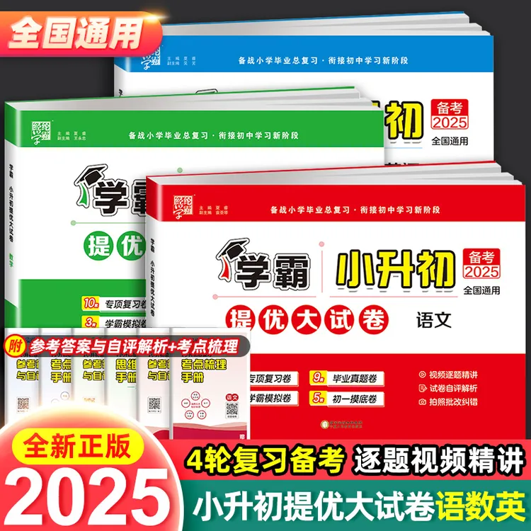 经纶学霸2025小升初提优大试卷人教版语文数学英语真题卷子必刷题