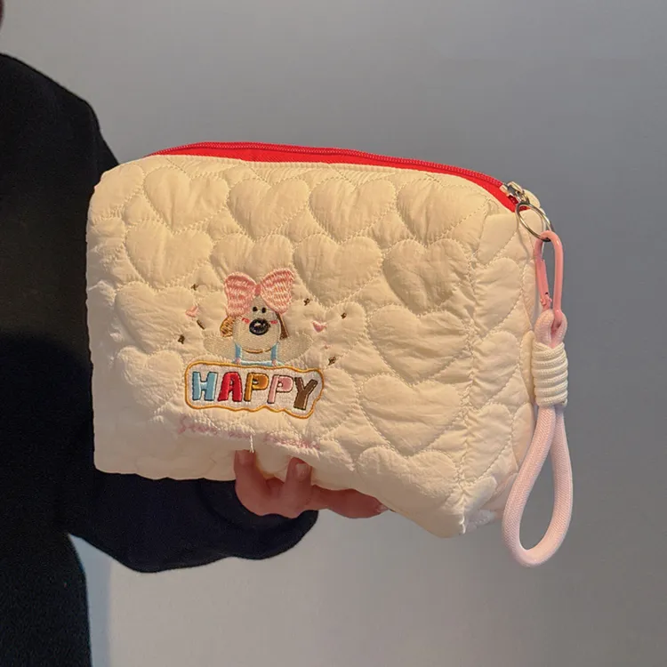 可爱小狗化妆包女便携外出化妆包大容量化妆包外出随身携带