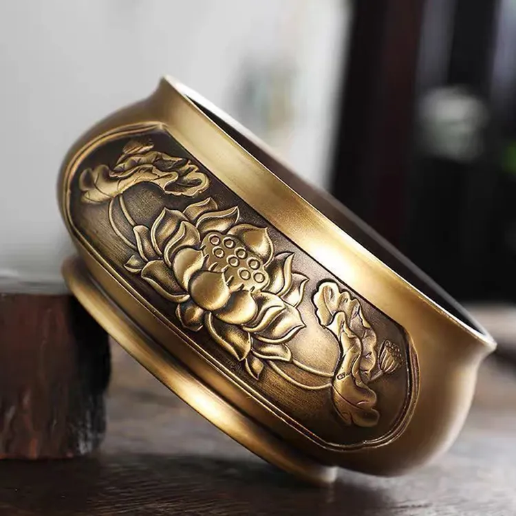 黄铜檀香炉线香炉礼佛烧香炉仿古上香炉高档供奉炉沉香炉佛具财神