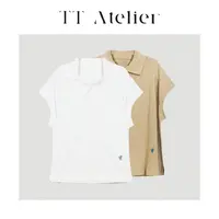 TT设计师【日光】小众夏季翻领短袖T恤百搭半纽扣polo衫TT250590