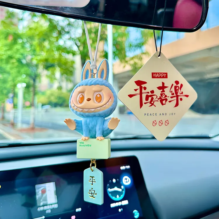 正版车挂汽车挂饰正品潮玩慵懒瑜伽汽车车载后视镜挂件礼物