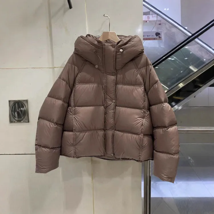 连帽外贸泡芙棉服女2025冬季新款短款连帽宽松面包服保暖棉衣棉袄