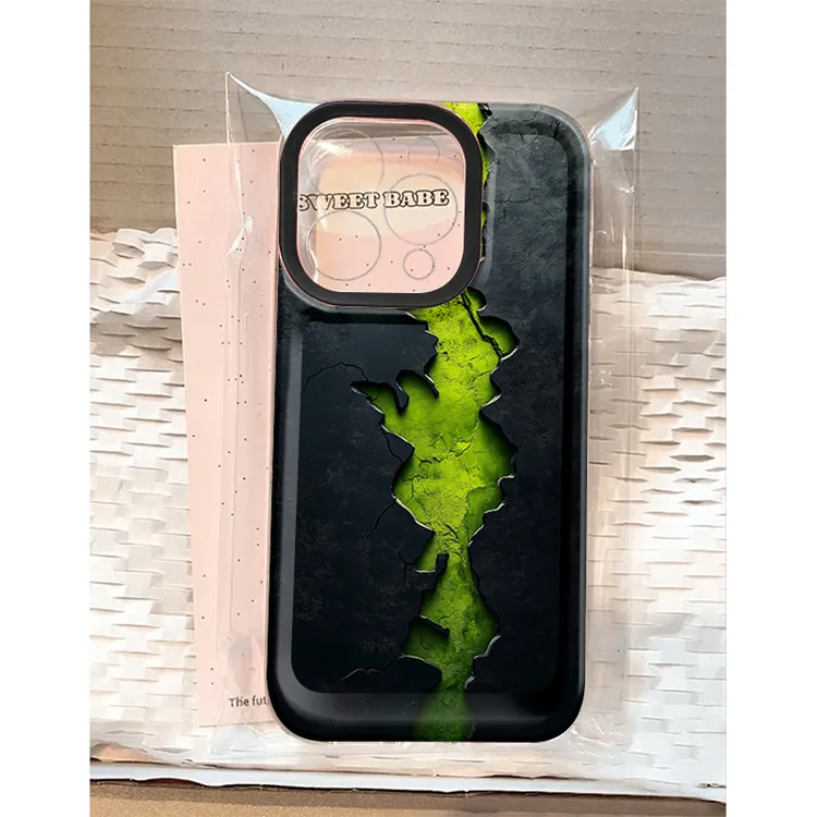 绿色岩浆适用苹果16 15手机壳iPhone13promax防摔14 12男女xr软11