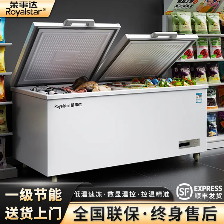 荣事达冰柜商用大容量冰箱冷藏冷冻卧式超大双温铜管冷柜展示柜